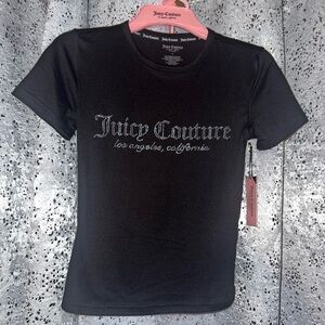 Juicy Couture Black Rhinestone Women's Top